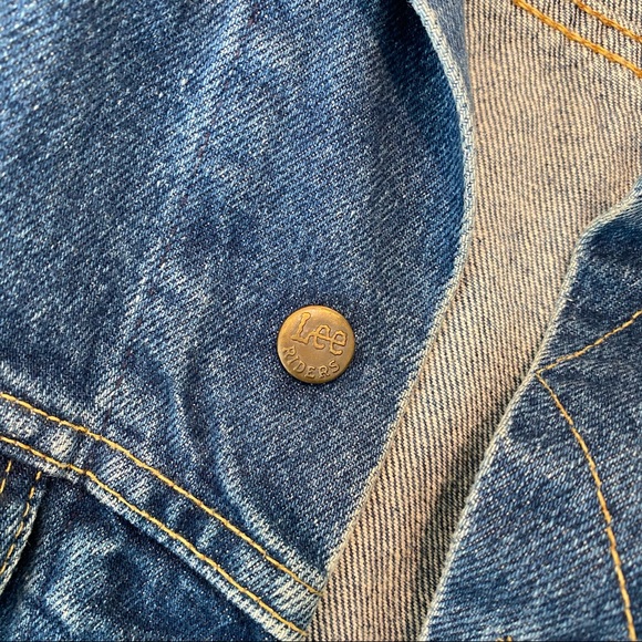 VINTAGE LEE Oversized Denim Jean Jacket USA - Picture 11 of 14